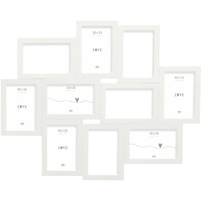 Deknudt S68UC1 marco de pared blanco 10 fotos 10x15 cm