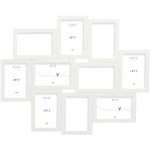Deknudt S68UC1 marco de pared blanco 10 fotos 10x15 cm