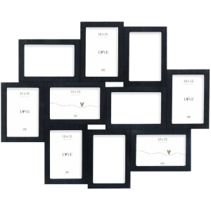 Deknudt S68UC2 Marco de pared negro para 10 fotos 10x15 cm
