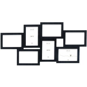 Deknudt S68UC2 Marco de pared negro 10x15 cm para 7 fotos