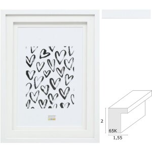 Deknudt S65KK1 marco blanco doble passe-partout 13x13 cm...