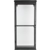 Vitrina hierro cristal negro 31x21x70 cm Estante de pared