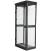 Vitrina hierro cristal negro 31x21x70 cm Estante de pared