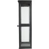 Vitrina hierro cristal negro 31x21x70 cm Estante de pared