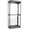 Vitrina hierro cristal negro 31x21x70 cm Estante de pared