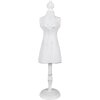 Joyero maniquí de madera blanco 13x11x51 cm