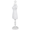 Joyero maniquí de madera blanco 13x11x51 cm