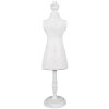 Joyero maniquí de madera blanco 13x11x51 cm