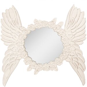 Clayre & Eef Espejo de Pared Redondo Beige...