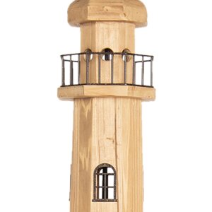 Clayre & Eef 5LMP278 Lámpara de pie faro madera nature 23x23x140 cm E27/máx 60W
