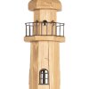 Clayre & Eef 5LMP278 Lámpara de pie faro madera nature 23x23x140 cm E27/máx 60W