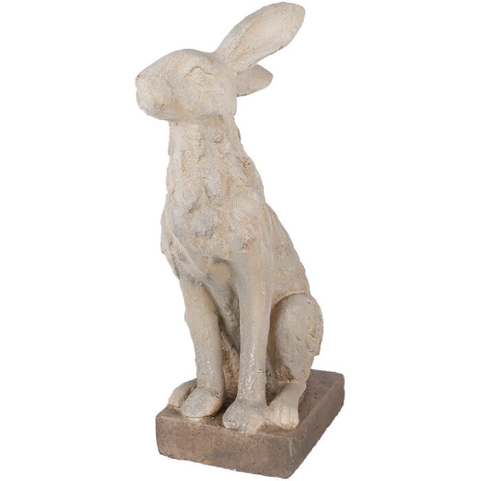 Clayre & Eef 5MG0039 Conejo decorativo aspecto piedra 27x18x55 cm