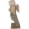 Clayre & Eef 5MG0041 Ángel decorativo Estatua de piedra Beige-Azul 24x27x58 cm