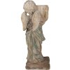 Clayre & Eef 5MG0041 Ángel decorativo Estatua de piedra Beige-Azul 24x27x58 cm