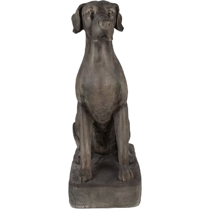 Clayre & Eef 5MG0044 Estatua de perro de aspecto bronceado 44x26x73 cm