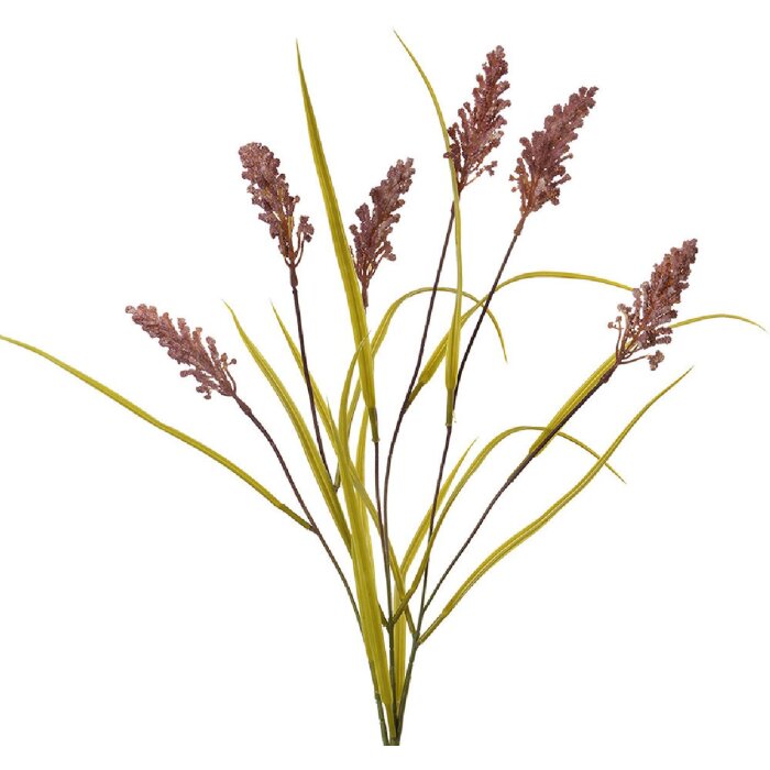 Clayre & Eef 5PL0063 Planta artificial juncia marrón-verde 15x5x85 cm