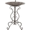 Clayre & Eef 5Y1203 Bañera para pájaros de metal envejecido Ø 52x76 cm