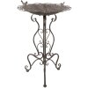 Clayre & Eef 5Y1203 Bañera para pájaros de metal envejecido Ø 52x76 cm