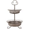 Clayre & Eef 5Y1205 Estantería Vintage Plata Metal Ø 37x61 cm