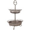 Clayre & Eef 5Y1205 Estantería Vintage Plata Metal Ø 37x61 cm