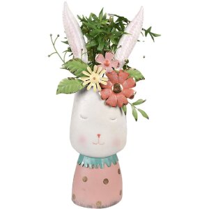Clayre & Eef 5Y1214 Maceta Conejo Rosa Turquesa...
