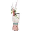 Clayre & Eef 5Y1214 Maceta Conejo Rosa Turquesa 29x19x62 cm