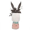 Clayre & Eef 5Y1214 Maceta Conejo Rosa Turquesa 29x19x62 cm