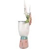Clayre & Eef 5Y1214 Maceta Conejo Rosa Turquesa 29x19x62 cm