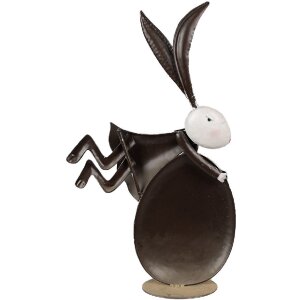 Clayre & Eef 5Y1215 Figurita decorativa conejo de Pascua rosa pastel 35x11x56 cm