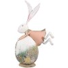 Clayre & Eef 5Y1215 Figurita decorativa conejo de Pascua rosa pastel 35x11x56 cm