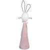Clayre & Eef 5Y1220 Conejo Decorativo Rosa Blanco 18x14x60 cm