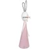 Clayre & Eef 5Y1220 Conejo Decorativo Rosa Blanco 18x14x60 cm