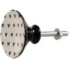 Clayre & Eef 65290 Pomo Blanco Negro Diseño Corazón Ø 4x3/6 cm