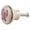 Clayre & Eef 65301 Pomo Mariposa Rosa Blanco Ø 3x1/4 cm