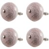 Clayre & Eef 65302 Pomo puerta cerámica rosa motivo floral Ø 4x3/6 cm