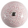 Clayre & Eef 65302 Pomo puerta cerámica rosa motivo floral Ø 4x3/6 cm