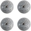 Clayre & Eef 65303 Pomo puerta Vintage Plata Ø 4x3/6 cm Juego de 4 piezas