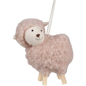 Clayre & Eef 65369 Colgante decorativo Oveja Rosa...