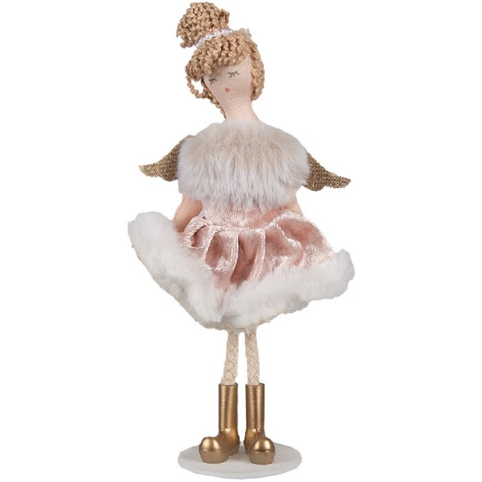 Clayre & Eef 65377 Decoración Ángel 9x3x18 cm Oro Rosa