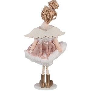 Clayre & Eef 65377 Decoración Ángel 9x3x18 cm Oro Rosa