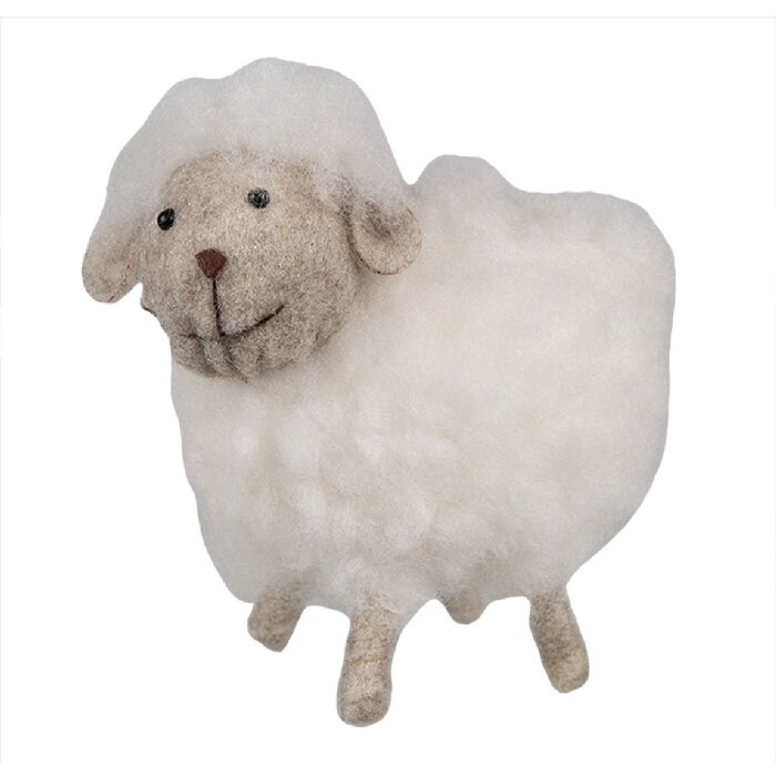Clayre & Eef 65379 Decoración Oveja 11 cm Blanco