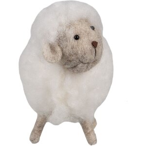 Clayre & Eef 65379 Decoración Oveja 11 cm Blanco