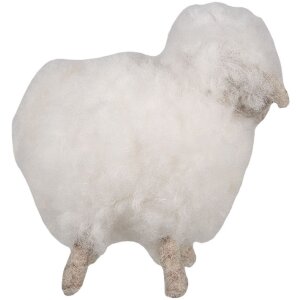 Clayre & Eef 65379 Decoración Oveja 11 cm Blanco