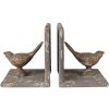 Clayre & Eef 65381 Sujetalibros Pájaros Gris (2) 26x15x16 cm