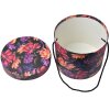 Clayre & Eef 65457 Estuche para sombreros 3 piezas estampado de flores Ø 23/20/17 cm