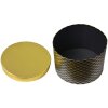 Clayre & Eef 65458 Juego Caja Sombreros Oro Negro Ø 25x17 23x16 21x14 cm