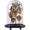 Clayre & Eef 65465 Campana de Cristal Decoración Oro 27x18x39 cm