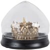 Clayre & Eef 65467 Jarra de vidrio con decoración de corona Ø 13x12 cm