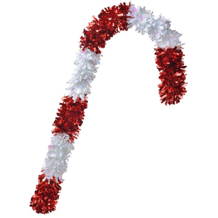 Clayre & Eef 65472S Decoración Bastón de Caramelo Rojo Blanco 30x6x72 cm
