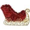Clayre & Eef 65485 Decoración Navideña Trineo Rojo Oro 14x3x11 cm